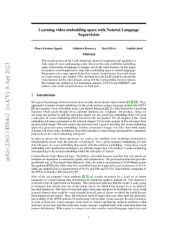 Learning video embedding space with Natural Language Supervision