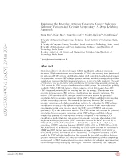 Exploring the Interplay Between Colorectal Cancer Subtypes Genomic
  Variants and Cellular Morphology: A Deep-Learning Approach