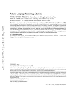 Natural Language Reasoning, A Survey