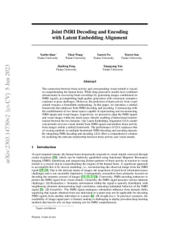 Joint fMRI Decoding and Encoding with Latent Embedding Alignment