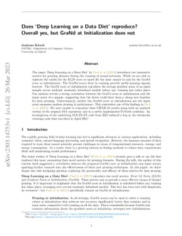 Does "Deep Learning on a Data Diet" reproduce? Overall yes, but GraNd at
  Initialization does not