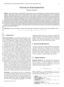 A Survey on Dual-Quaternions