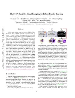 BlackVIP: Black-Box Visual Prompting for Robust Transfer Learning