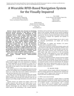 A Wearable RFID-Based Navigation System for the Visually Impaired