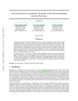A Contrastive Learning Scheme with Transformer Innate Patches