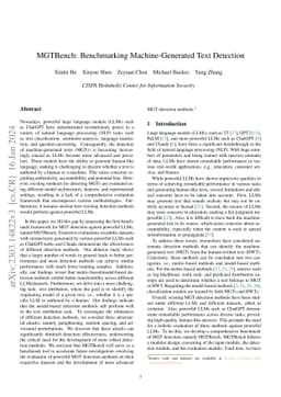 MGTBench: Benchmarking Machine-Generated Text Detection