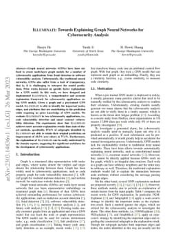Illuminati: Towards Explaining Graph Neural Networks for Cybersecurity
  Analysis