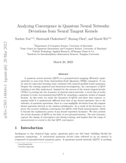 Analyzing Convergence in Quantum Neural Networks: Deviations from Neural
  Tangent Kernels