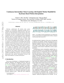 Continuous Intermediate Token Learning with Implicit Motion Manifold for
  Keyframe Based Motion Interpolation