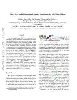 MD-VQA: Multi-Dimensional Quality Assessment for UGC Live Videos