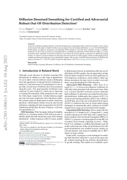 Diffusion Denoised Smoothing for Certified and Adversarial Robust
  Out-Of-Distribution Detection