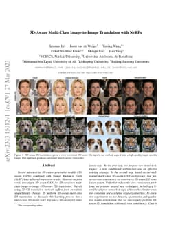 3D-Aware Multi-Class Image-to-Image Translation with NeRFs