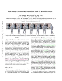 High-fidelity 3D Human Digitization from Single 2K Resolution Images