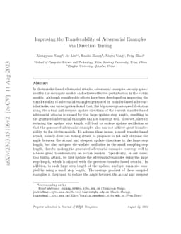 Improving the Transferability of Adversarial Examples via Direction
  Tuning