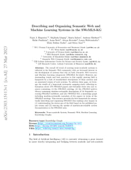Describing and Organizing Semantic Web and Machine Learning Systems in
  the SWeMLS-KG