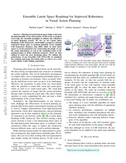 Ensemble Latent Space Roadmap for Improved Robustness in Visual Action
  Planning