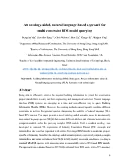 An ontology-aided, natural language-based approach for multi-constraint
  BIM model querying