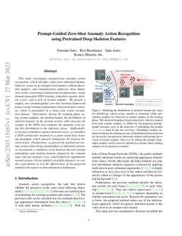 Prompt-Guided Zero-Shot Anomaly Action Recognition using Pretrained Deep
  Skeleton Features