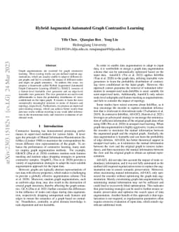 Hybrid Augmented Automated Graph Contrastive Learning