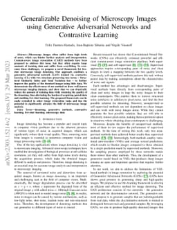 Generalizable Denoising of Microscopy Images using Generative
  Adversarial Networks and Contrastive Learning