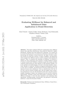 Evaluating XGBoost for Balanced and Imbalanced Data: Application to
  Fraud Detection