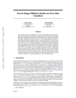 Text-to-Image Diffusion Models are Zero-Shot Classifiers