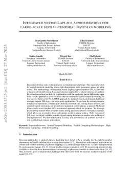 Integrated Nested Laplace Approximations for Large-Scale
  Spatial-Temporal Bayesian Modeling