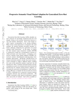 Progressive Semantic-Visual Mutual Adaption for Generalized Zero-Shot
  Learning