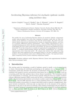 Accelerating Bayesian inference for stochastic epidemic models using
  incidence data