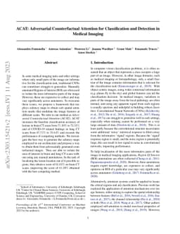 ACAT: Adversarial Counterfactual Attention for Classification and
  Detection in Medical Imaging