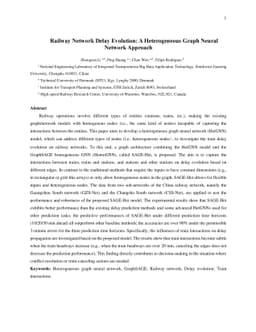 Railway Network Delay Evolution: A Heterogeneous Graph Neural Network
  Approach