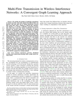 Multi-Flow Transmission in Wireless Interference Networks: A Convergent
  Graph Learning Approach