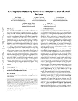 EMShepherd: Detecting Adversarial Samples via Side-channel Leakage