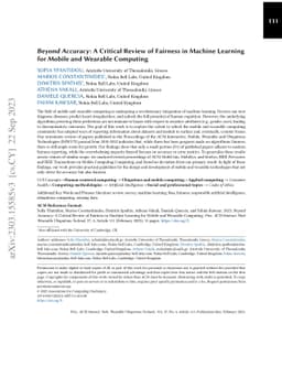 Beyond Accuracy: A Critical Review of Fairness in Machine Learning for
  Mobile and Wearable Computing
