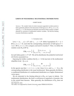 Limits of polyhedral multinomial distributions