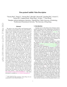 Fine-grained Audible Video Description