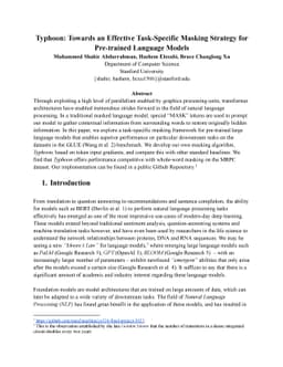 Typhoon: Towards an Effective Task-Specific Masking Strategy for
  Pre-trained Language Models