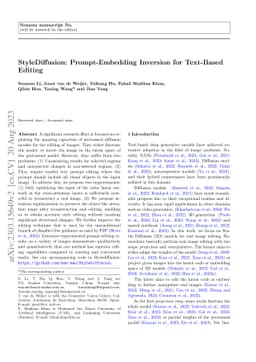 StyleDiffusion: Prompt-Embedding Inversion for Text-Based Editing