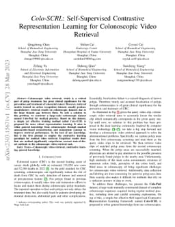 Colo-SCRL: Self-Supervised Contrastive Representation Learning for
  Colonoscopic Video Retrieval