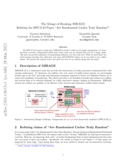 The Mirage of Breaking MIRAGE: Refuting the HPCA-2023 Paper "Are
  Randomized Caches Truly Random?"