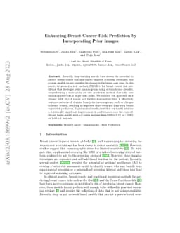 Enhancing Breast Cancer Risk Prediction by Incorporating Prior Images