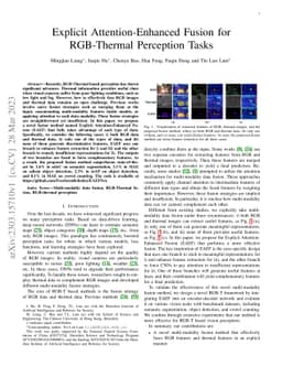 Explicit Attention-Enhanced Fusion for RGB-Thermal Perception Tasks