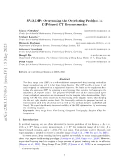 SVD-DIP: Overcoming the Overfitting Problem in DIP-based CT
  Reconstruction