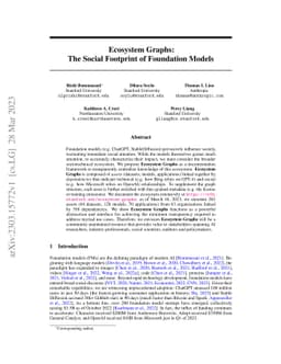 Ecosystem Graphs: The Social Footprint of Foundation Models