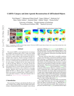CARTO: Category and Joint Agnostic Reconstruction of ARTiculated Objects