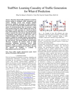 TraffNet: Learning Causality of Traffic Generation for What-if
  Prediction