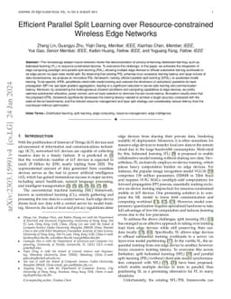 Efficient Parallel Split Learning over Resource-constrained Wireless
  Edge Networks