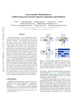 Uncovering the Missing Pattern: Unified Framework Towards Trajectory
  Imputation and Prediction