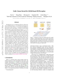 LinK: Linear Kernel for LiDAR-based 3D Perception