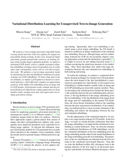 Variational Distribution Learning for Unsupervised Text-to-Image
  Generation